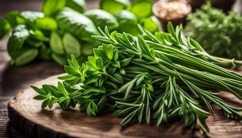 AI generated Fresh Herbs Aromatic and Flavorful photo