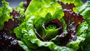 AI generated A freshly washed lettuce photo