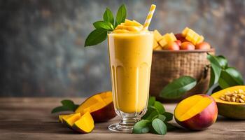 AI generated Mango Smoothie photo