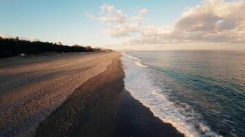 Ocean water waves with sun light video