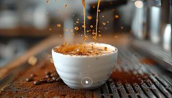 AI generated Coffee background image photo