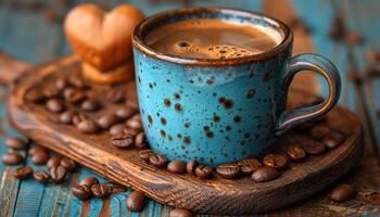 AI generated Coffee background image photo