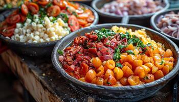 ai generado atractivo comida imágenes foto