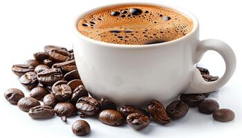 AI generated Coffee background image photo