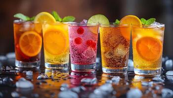 AI generated Pictures of delicious and beautiful drinks photo