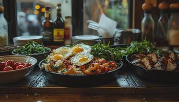 ai generado atractivo comida imágenes foto