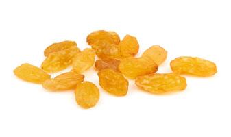 Raisins isolated on white photo