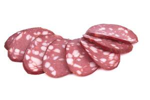 salami on white photo