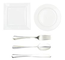 Place setting on white photo