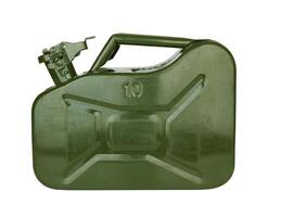 Green gasoline canister photo