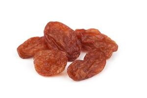 Raisins isolated on white photo