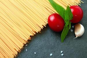 spaghetti on a stone photo