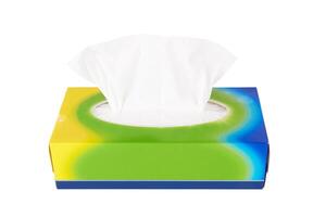 Tissue box on white photo