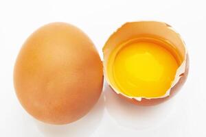 Two brown eggs photo