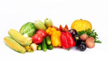 vegetables on white photo