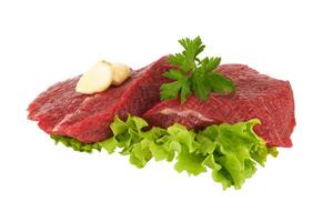 raw meat on white photo