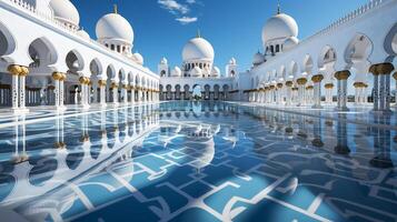 ai generado jeque zayed grandioso mezquita foto