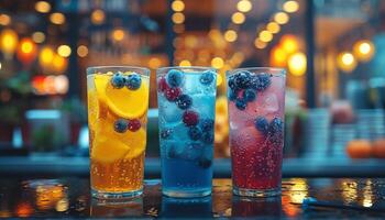 AI generated Pictures of delicious and beautiful drinks photo