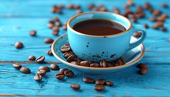 AI generated Coffee background image photo