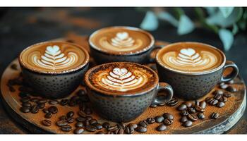 AI generated Coffee background image photo