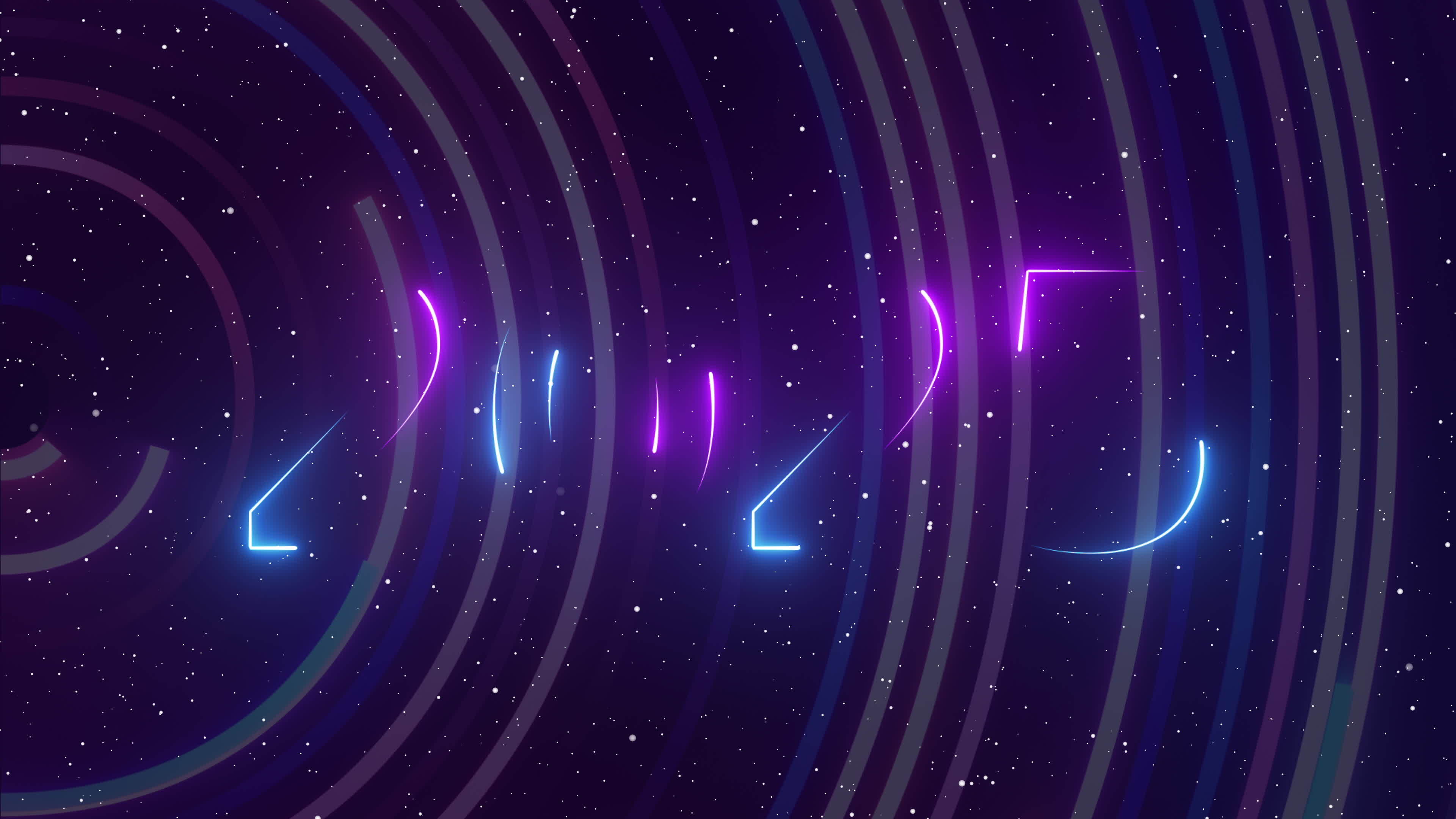 2025 Happy New Year Traveling through star fields space light glowing. Space Nebula moving with