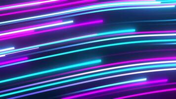 cycled 3d animation. Abstract background with ascending colorful neon lines, glowing trails looped Abstract Pink blue and purple vertical neon lines with glowing trails. Appear, slide up and fade way video