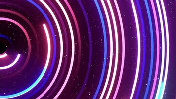 4K of Traveling through star fields space light glowing. Space Nebula moving with stars space nebula Video galaxy neon lines with colorful glowing speed trails Appear slide way circle