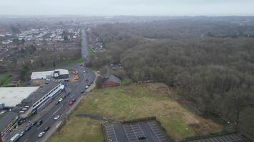 Aerial Footage of British Road and Traffic, England UK video