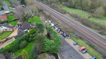 Arseley Town of England UK. The Footage Was Captured During Cloudy and Rainy Day of Feb 28th, 2024 video