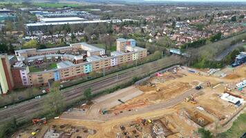 High Angle View of Central Stevenage City of England, United Kingdom, Feb 23rd, 2024 video