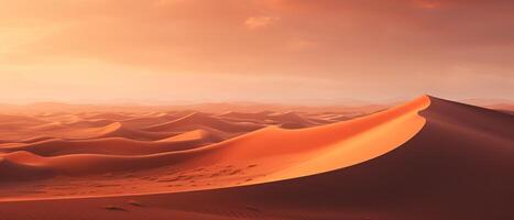 AI generated Sahara nature banner, desert. photo