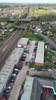 High Angle Footage of Central Stevenage City of England UK. Feb 23rd, 2024 video