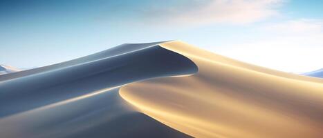 AI generated Dune, sand in the Sahara desert banner photo