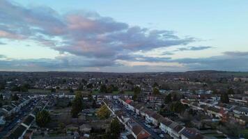 Aerial View of Luton City of England During Sunset. video