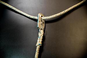 Hook and rope of Safety Equipment hang on rope photo