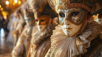 ai generado medieval francés mascarada pelota foto