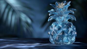 AI generated An artistic interpretation of a pineapple made entirely from diamonds photo