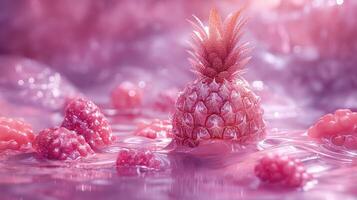 AI generated An artistic interpretation of a pineapple made entirely from diamonds photo