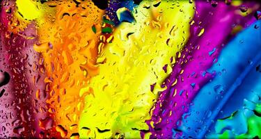 full hd abstract colorful background, abstract wallpaper with water drops, 4k colorful background, drops of water photo