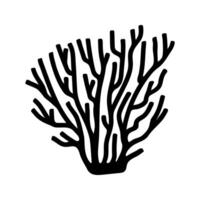 vector soltero mar coral. mano dibujado garabatear ilustraciones