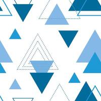 Absctract nordic triangle geometric patten design for decoration interior, print posters, greating card, bussines banner, wrapping in trendy pantone 2020 color classic blue in vector. vector