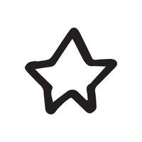 Single element of star in doodle business set. Hand drawn vector illustration for cards, posters, stickers and professional design.