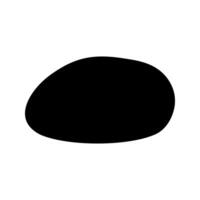 Vector single pebbles silhouette. Hand drawn doodle illustrations