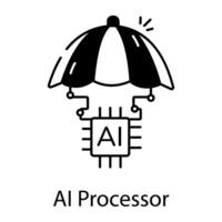 Futuristics Technology Linear Icon vector