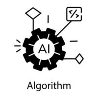 futuristic tecnología lineal icono vector