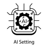 Futuristics Technology Linear Icon vector