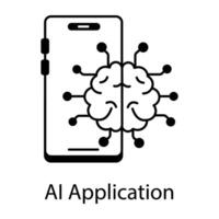 Futuristics Technology Linear Icon vector
