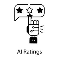 AI Technology Linear Icon vector