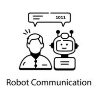 AI Technology Linear Icon vector