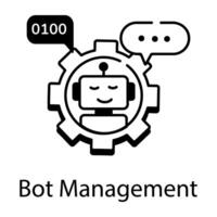Artificial Intelligence Linear Icon vector